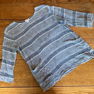 Linen Striped PureJill Blouse
